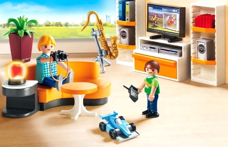 Playmobil maison moderne salon
