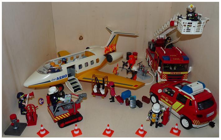Playmobil avion pompier
