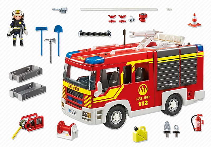 Pompier playmobil en intervention