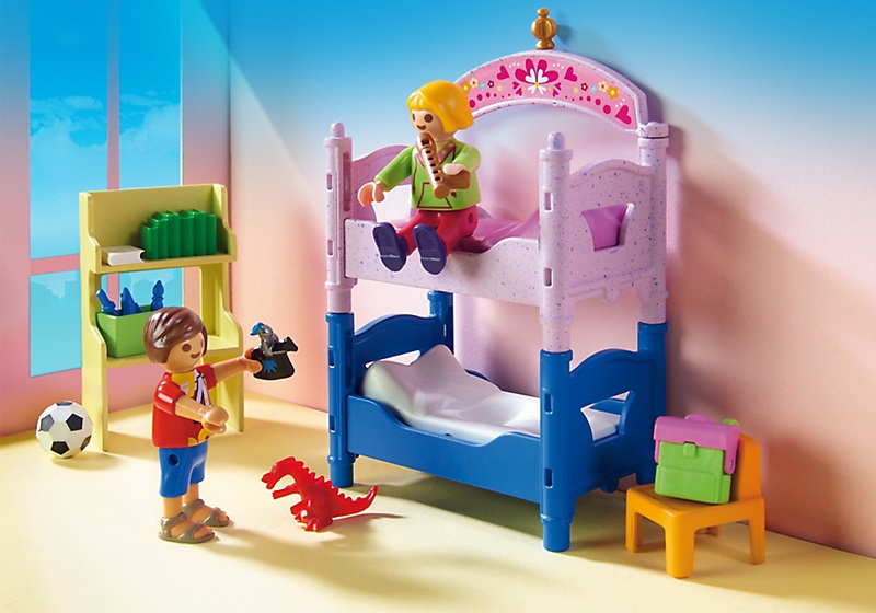 Coloriage playmobil chambre bebe