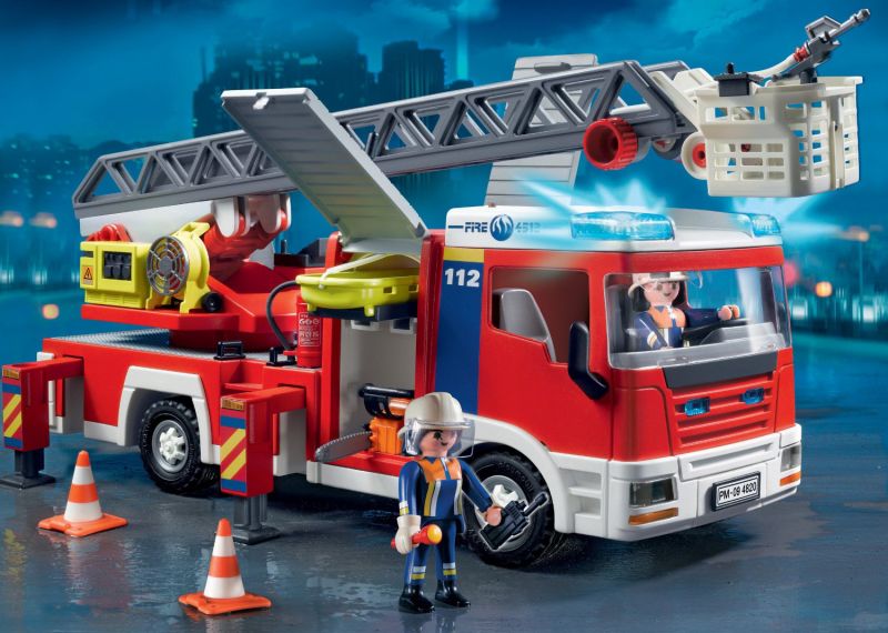 Camion pompier playmobil sirene