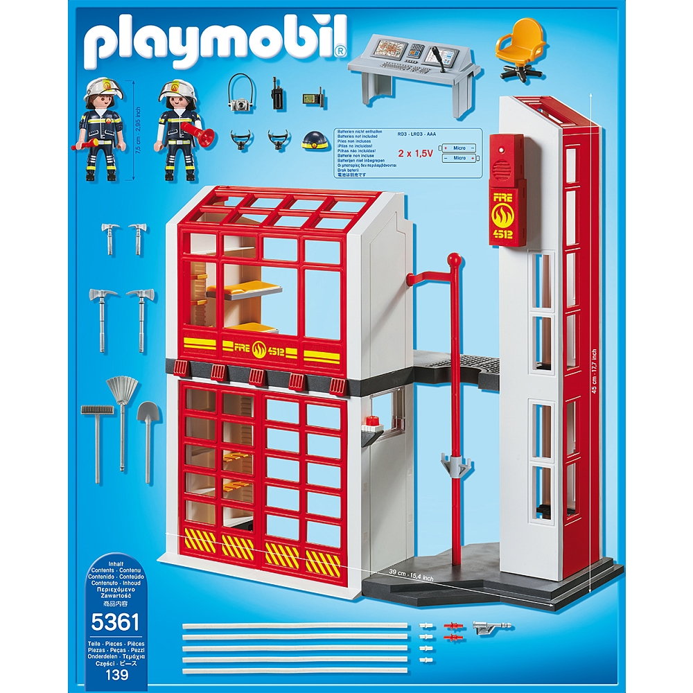Playmobil pompier maison