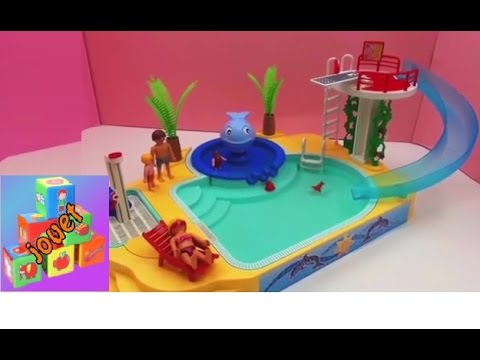 Playmobil piscine avec toboggan pas cher