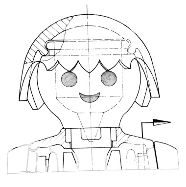 Dessin tete playmobil