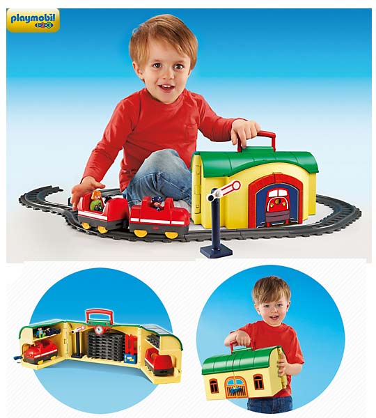 Dessin anime playmobil train