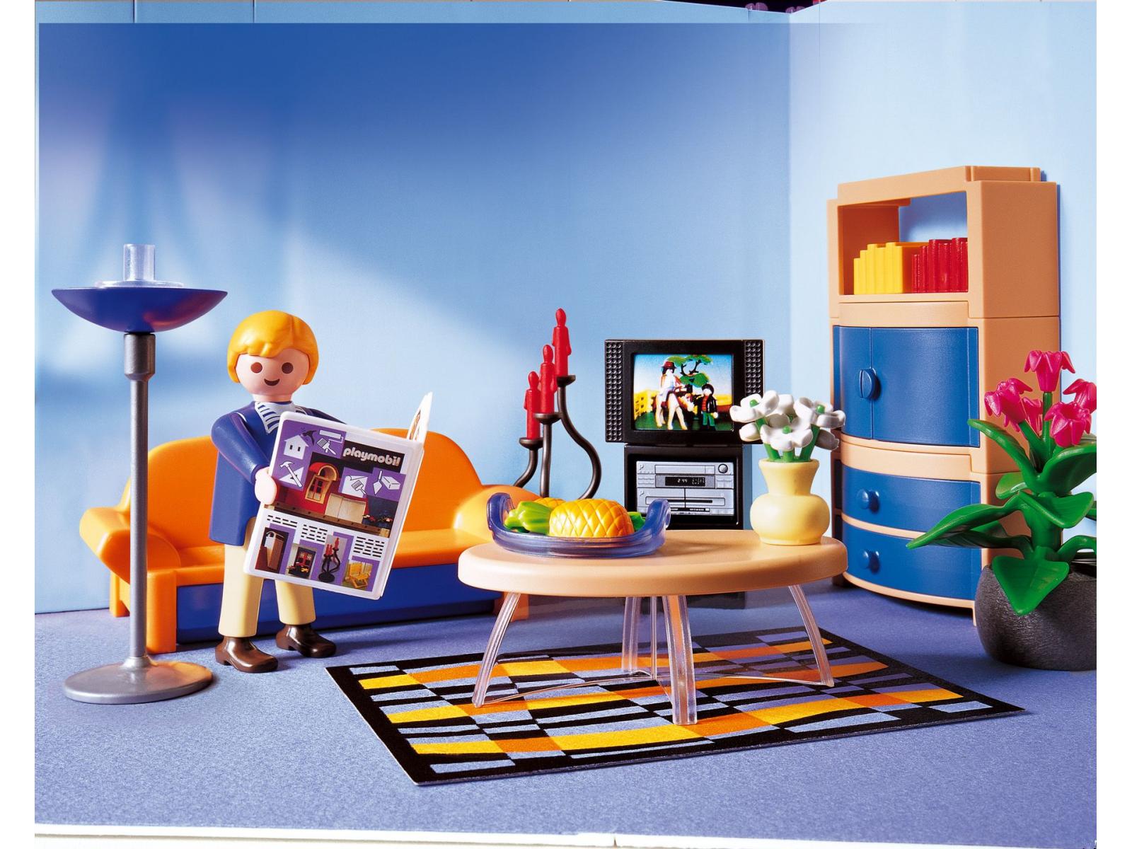 Playmobil maison de ville salon