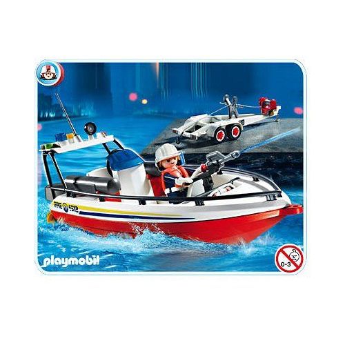 Playmobil bateau pompiers