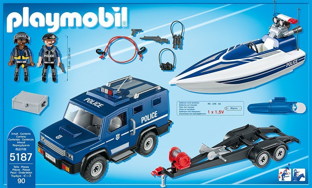 Playmobil bateau avec voiture