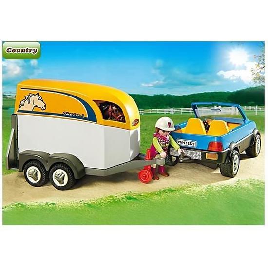Playmobil country voiture avec remorque