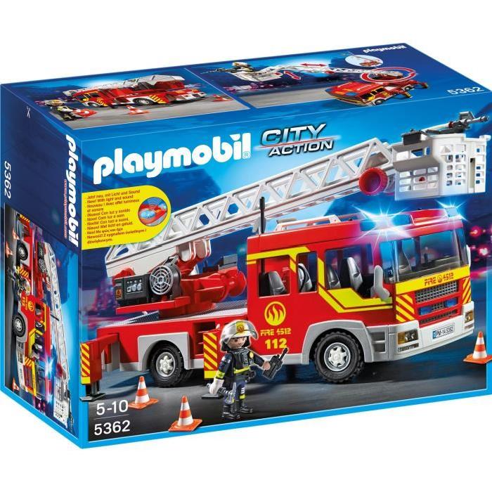 Playmobil pompier camion grande echelle