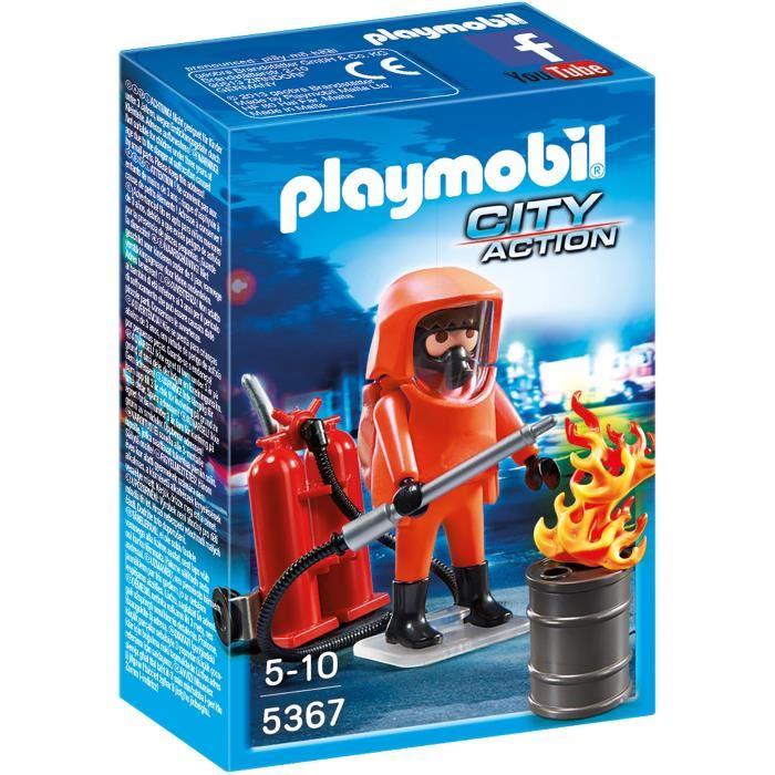 Playmobil pompier feu de foret
