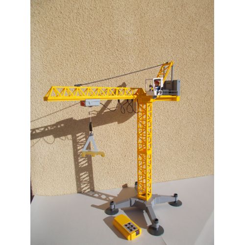 Playmobil 5466 city action grande grue de chantier radiocommandé