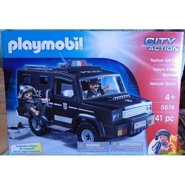 Playmobil forces spéciales de police et véhicules d'intervention