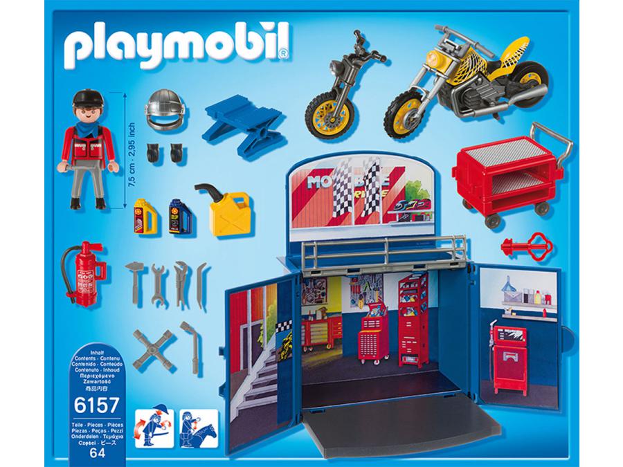 Playmobil city action 6157 coffre atelier de moto