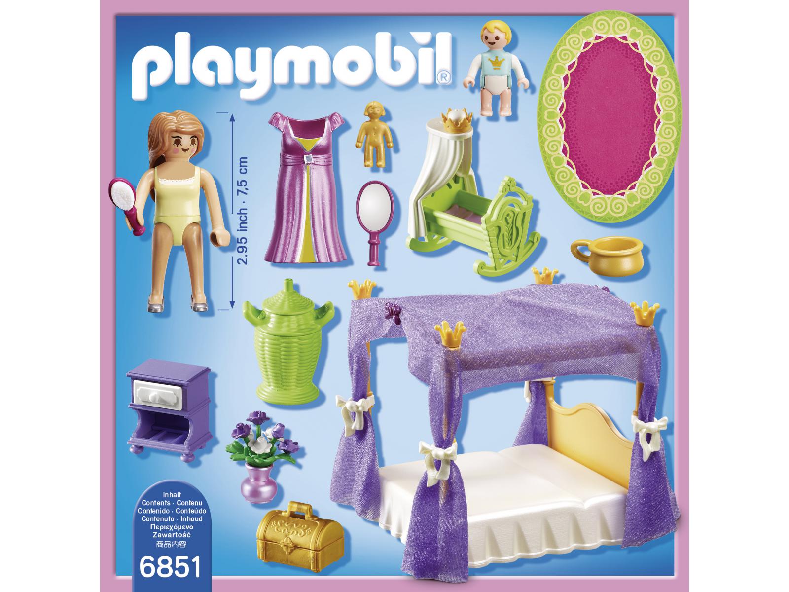 Playmobil 6851 chambre de la reine avec lit à baldaquin