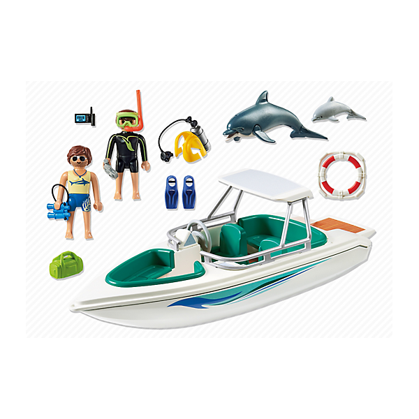 Playmobil 6981 family fun diving trip with speedboat