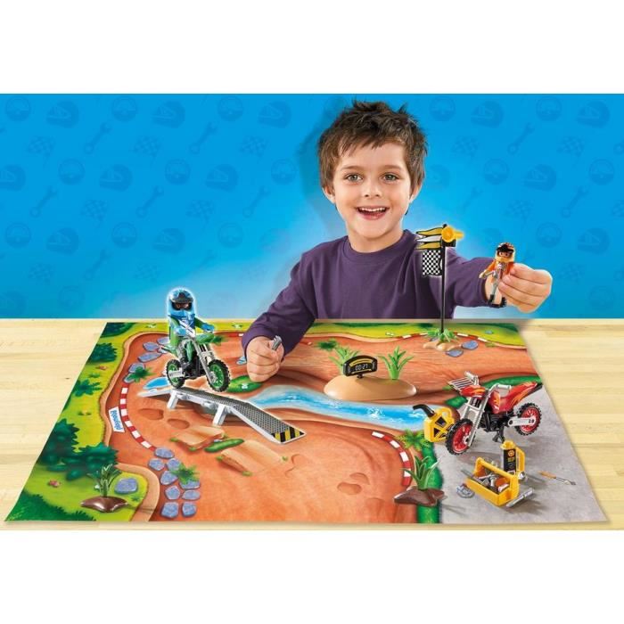 Moto cross playmobil pas cher