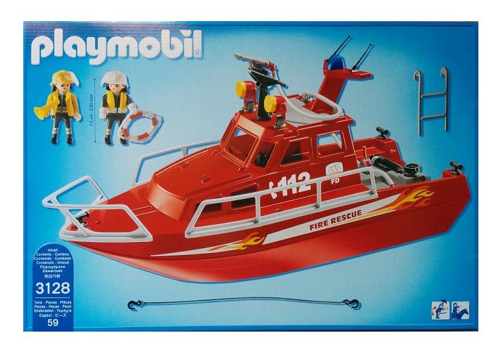 Playmobil city action łódź strażacka z armatką wodną 3128