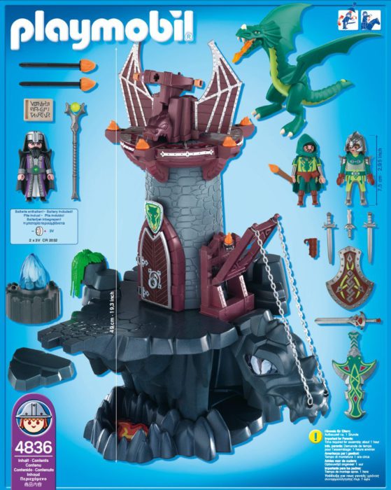 Playmobil chevalier dragon vert