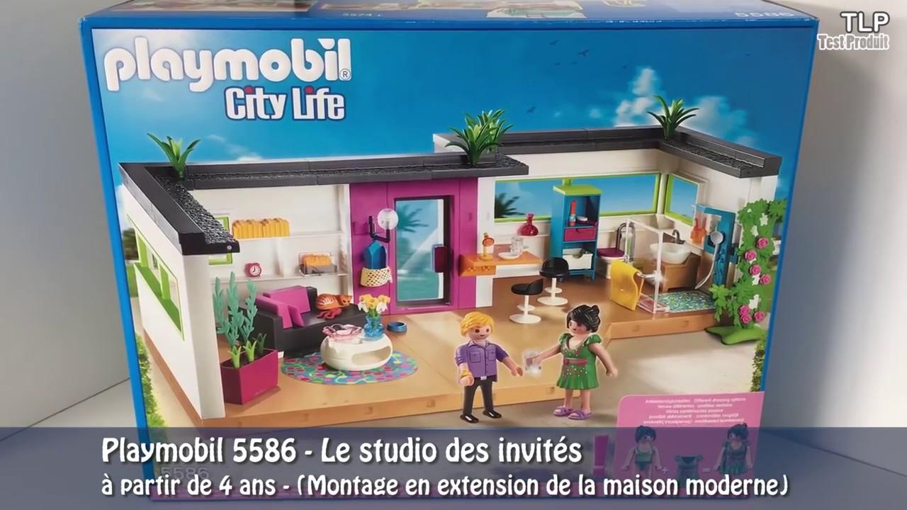 Maison moderne playmobil eclairage