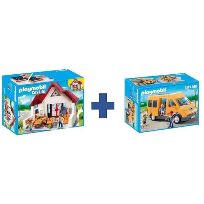 Playmobil bus scolaire moins cher