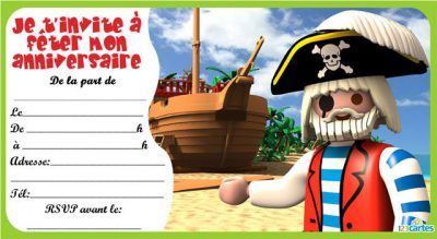 Carte anniversaire playmobil fille