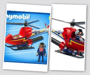 Playmobil pompier helicoptere