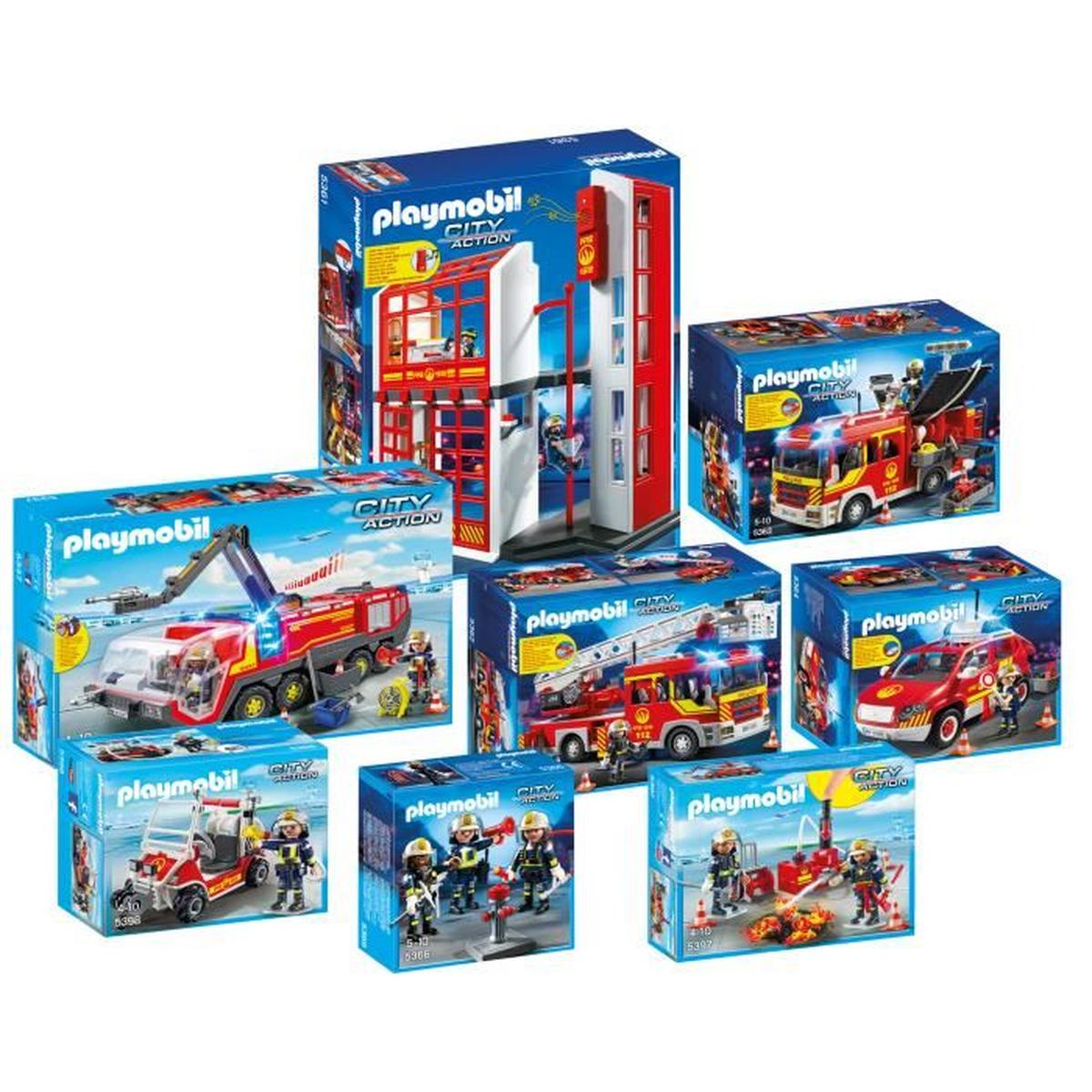 Playmobil ensemble pompier