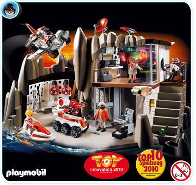 Playmobil secret agent headquarters with alarm system