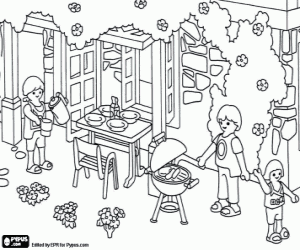 Coloriage playmobil zoo