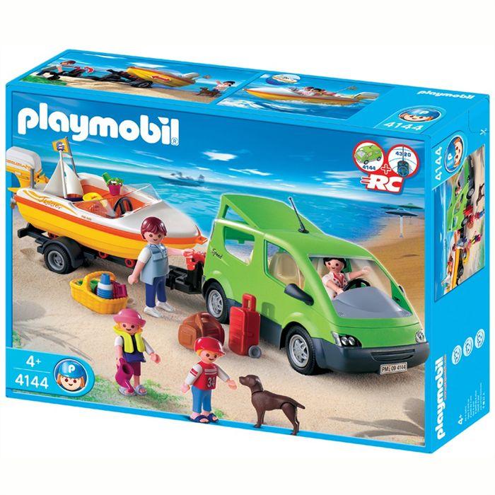 Playmobil pompier voiture et bateau