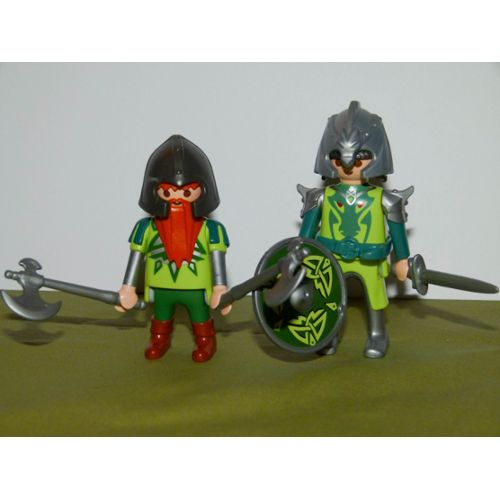 Playmobil chevalier du dragon vert