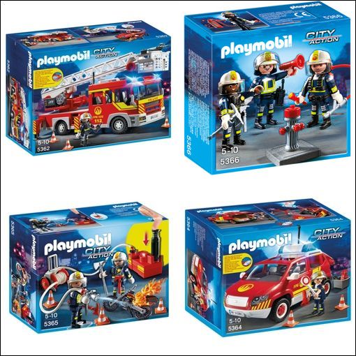 Playmobil pompier construction