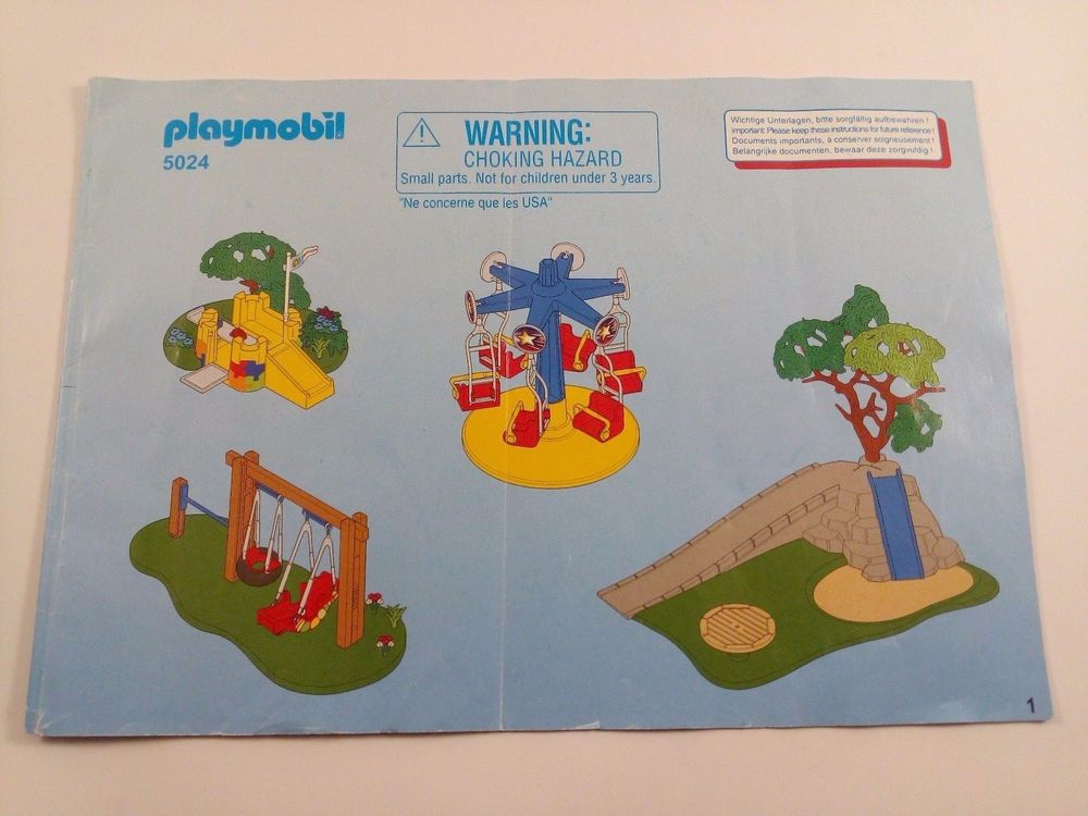 Playmobil aire de jeux notice