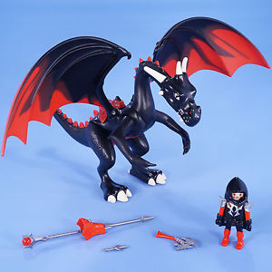 Playmobil dragon noir et rouge