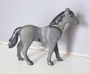 Playmobil cheval gris