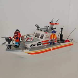 Playmobil city action coast guard rescue boat with water hose