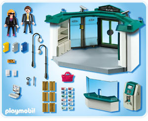 Playmobil 5177 city action bank with safe