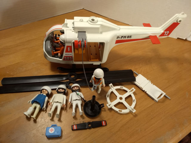 Playmobil ambulance helicopter set