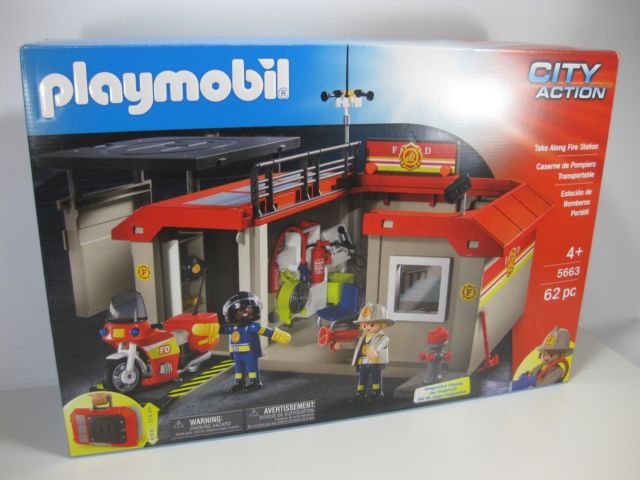 Playmobil city action take along fire station