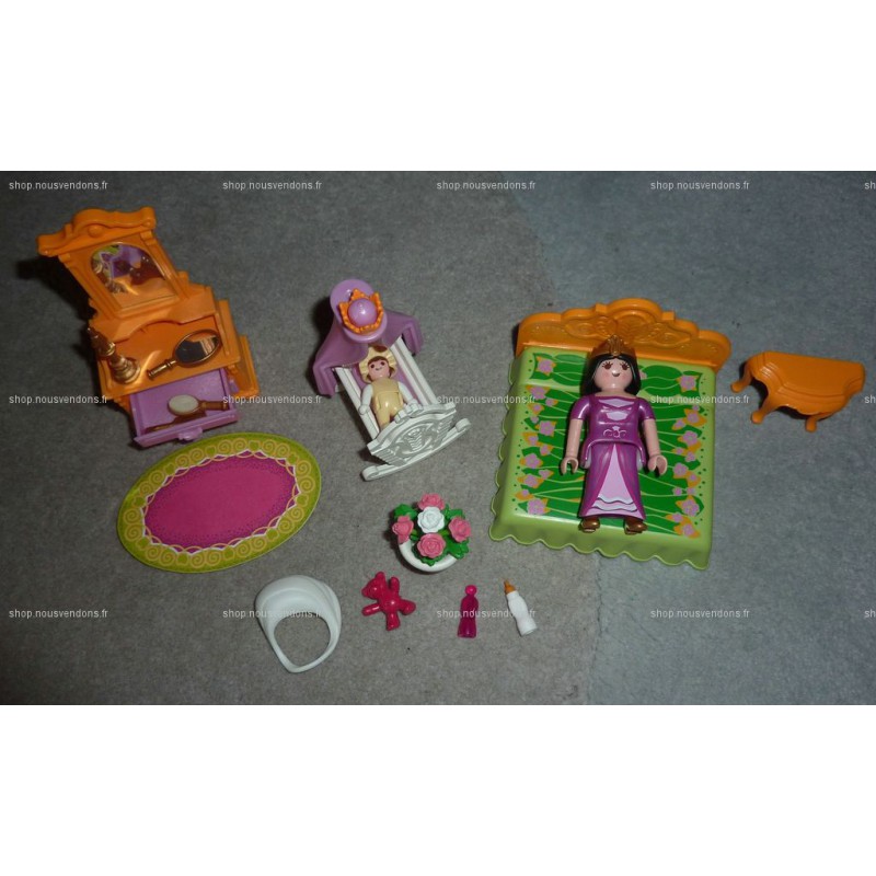 Playmobil 5146 chambre de reine avec berceau