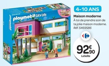 Playmobil city life maison moderne auchan