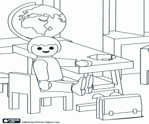 Coloriage playmobil bébé