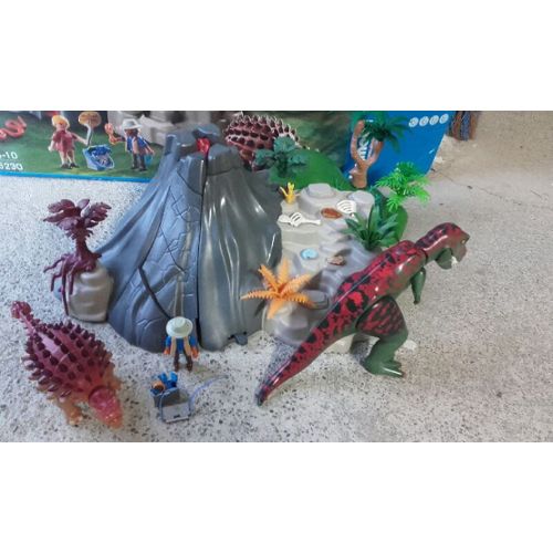 Playmobil dinosaure volcan