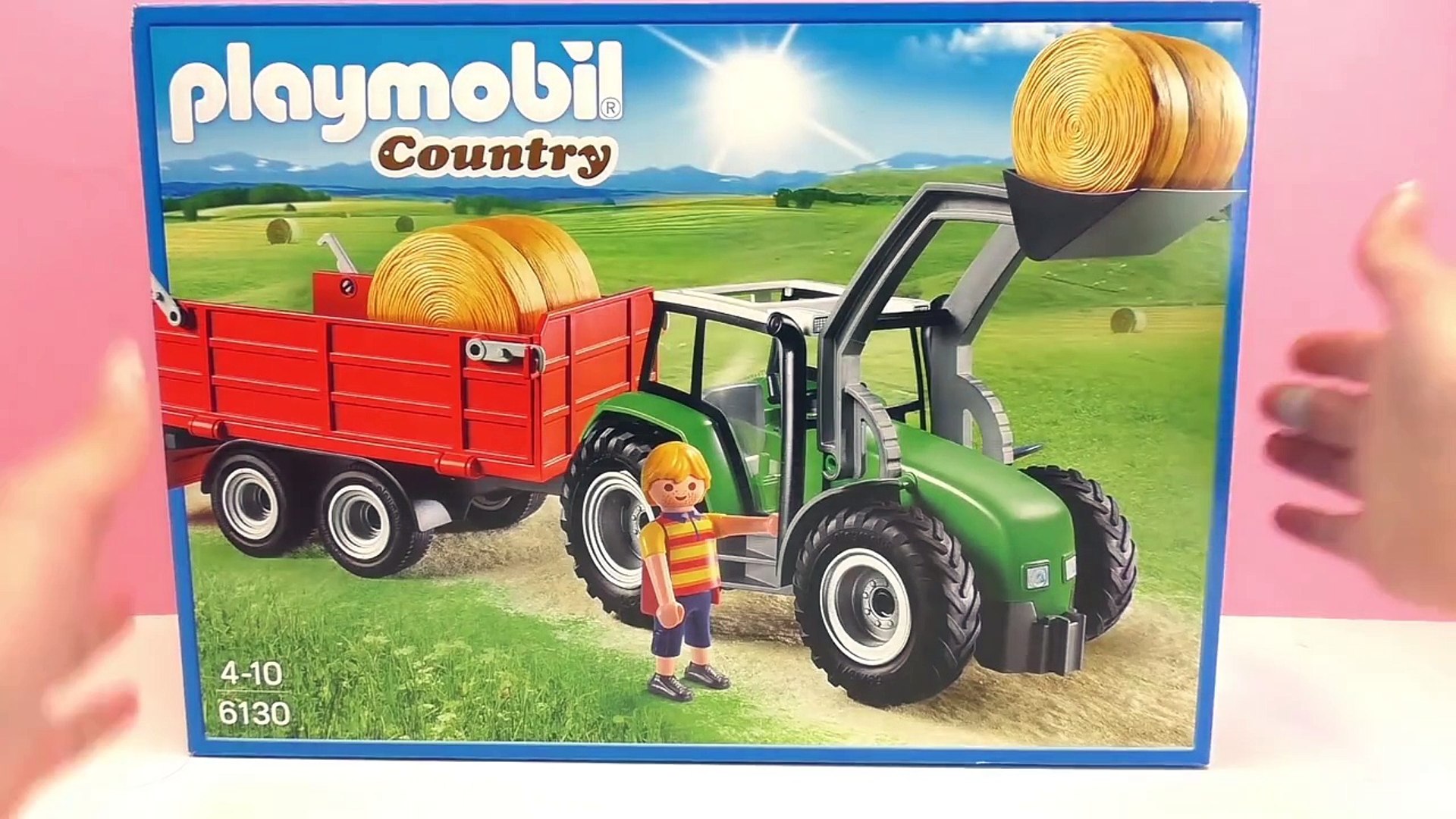 Dessin animé playmobil tracteur