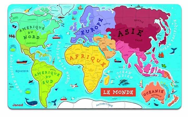Puzzle magnetique monde janod