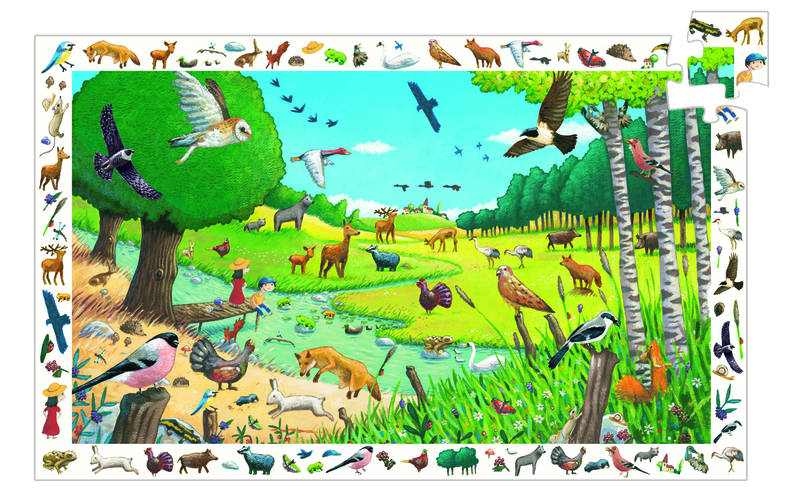 Djeco - puzzle d'observation 54 pièces - les chevaliers