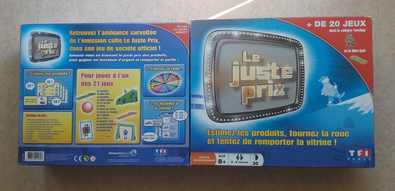Jeux de société juste prix