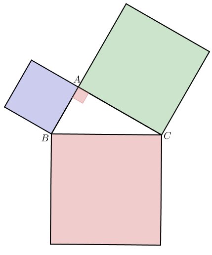 Puzzle pythagore 5 pièces