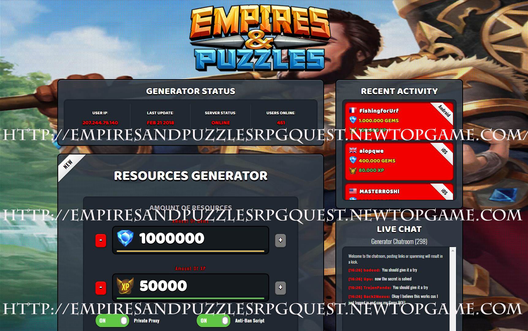 Forum empire et puzzle